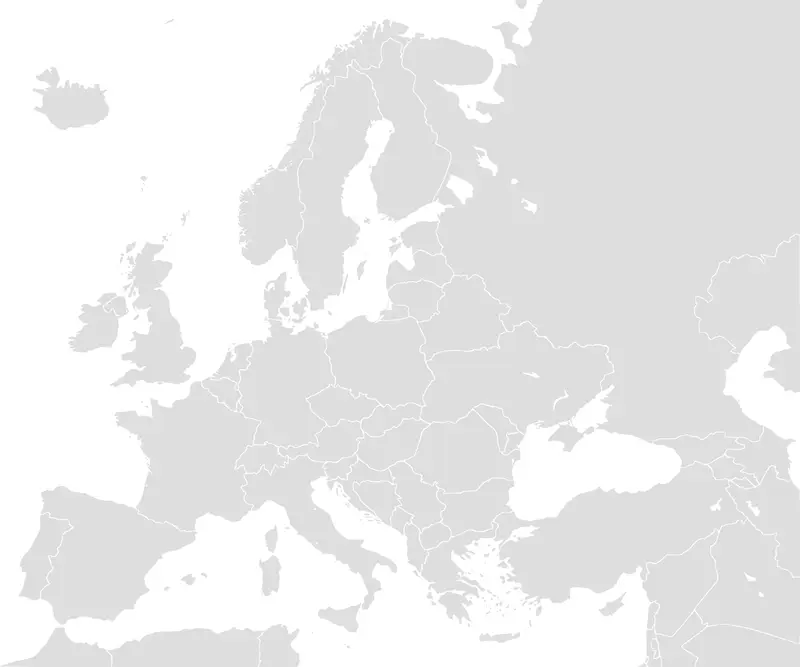 Map: Blank Political Map Europe in 2006 Wf