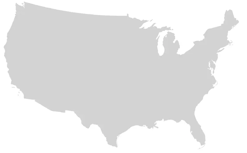 Map: Blank Us Map Mainland with No States