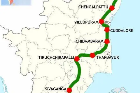 Map: Boatmail Express Chennai Rameswaram Route Map