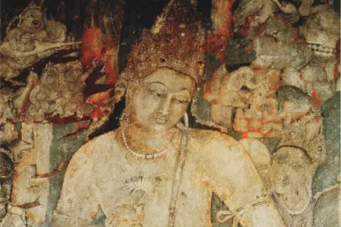 Map: Bodhisattva Padmapani Cave 1 Ajanta India