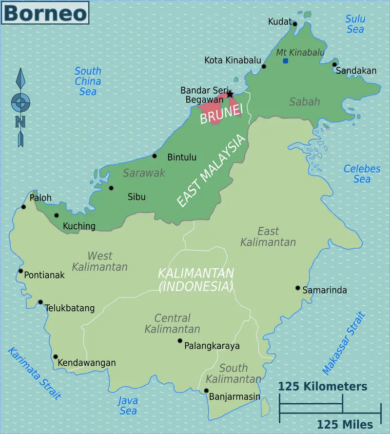Map: Borneo Map