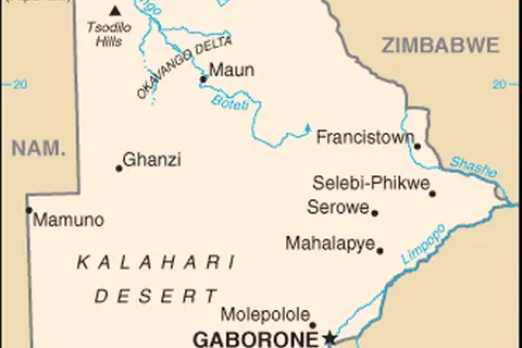 Map: Botswana Map