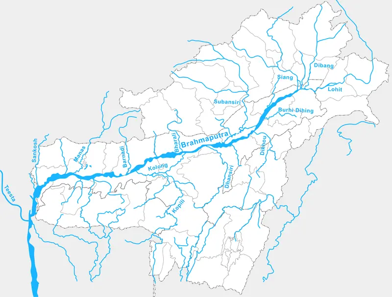 Map: Brahmaputrariverbasin