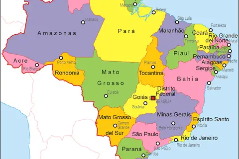 Map: Brasil Administrative Map Es