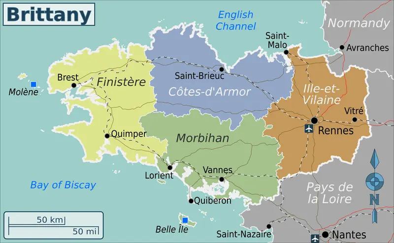 Map: Brittany Wv Region Map En