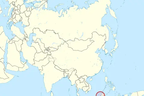 Map: Brunei in Asia Mini Map Rivers