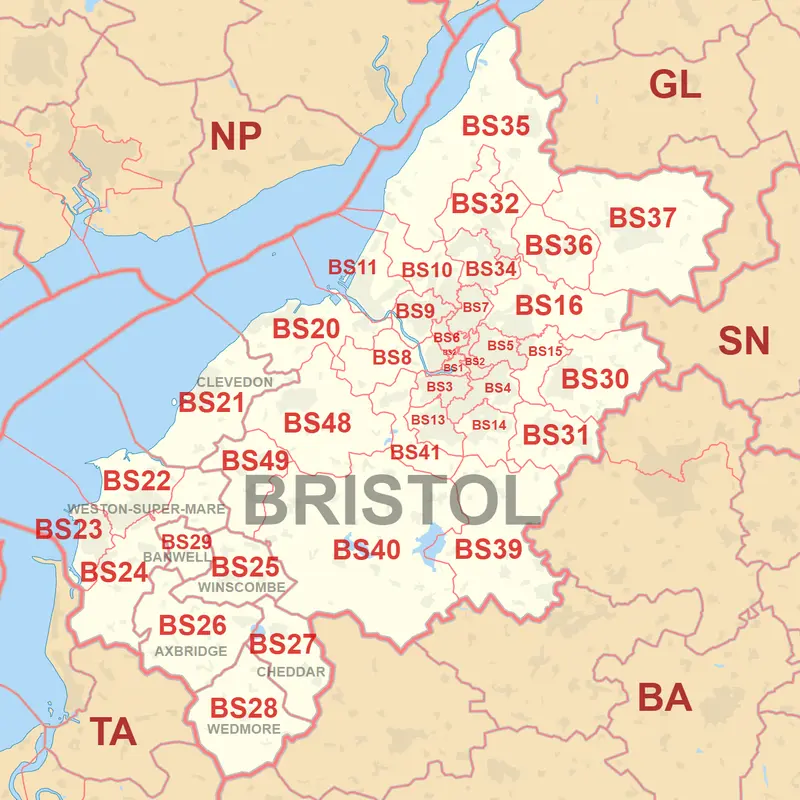 Map: Bs Postcode Area Map