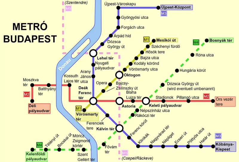 Map: Budapest Metro Map