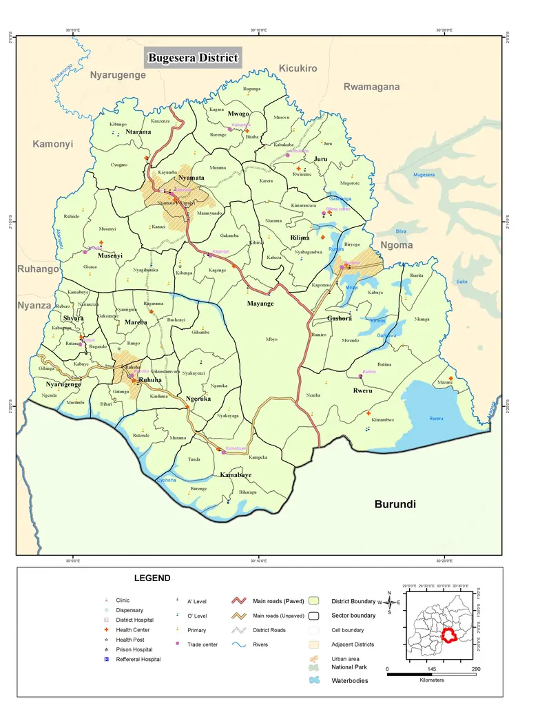 Map: Bugesera District Map
