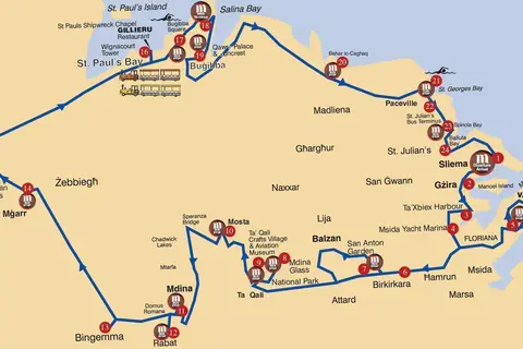 Map: Busmapmaltasightseeingnorth