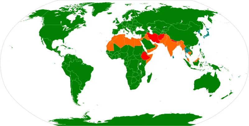 Map: Calendars World Map
