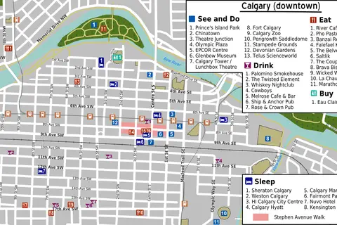 Map: Calgary Downtown Map