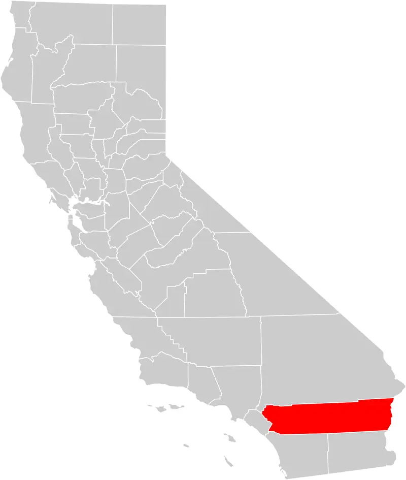 Map: California County Map Riverside County Highlighted