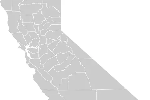 Map: California County Map San Diego County Highlighted