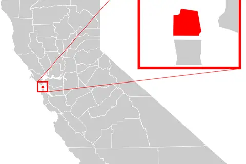 Map: California County Map San Francisco County Enlarged