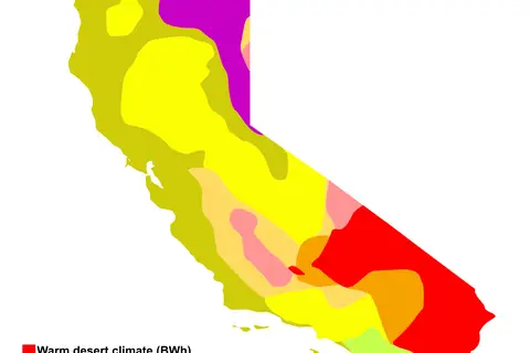 Map: California Map of Kppen Climate Classification