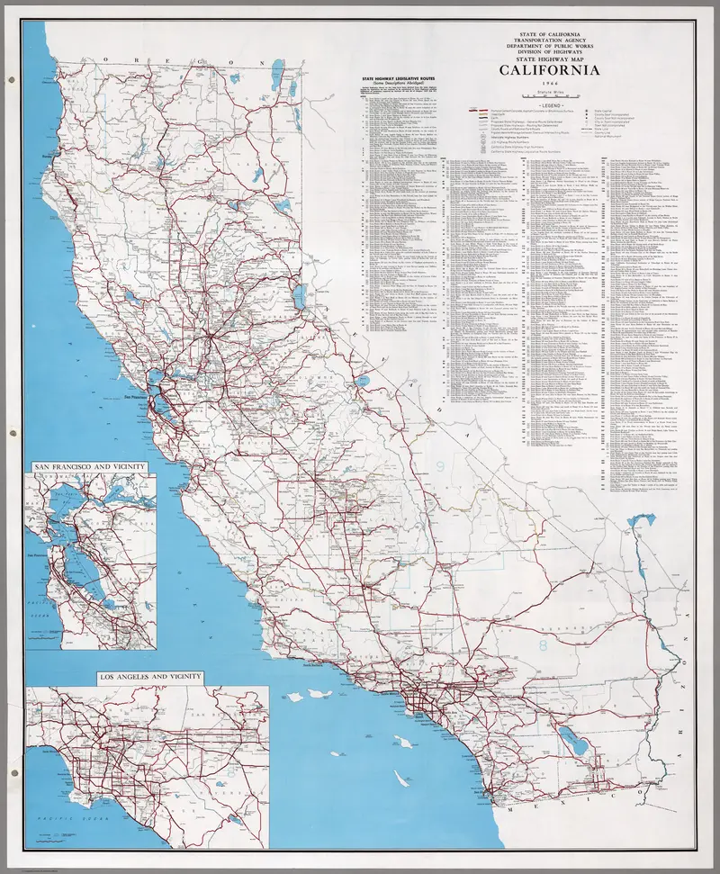 Map: California State Highway Map 1966