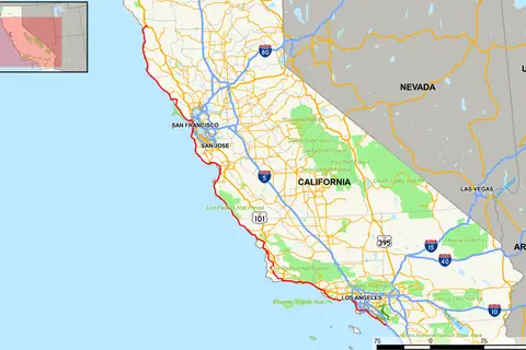 Map: California State Route 1 Map