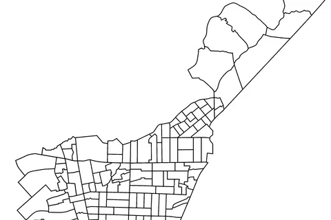 Map: Caloocan South Barangays Blank Map