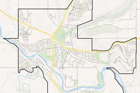 Map: Can Ab 0070 Cochrane Town Map Clean