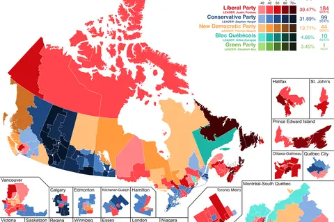Map: Canada Election 2015 Results Map