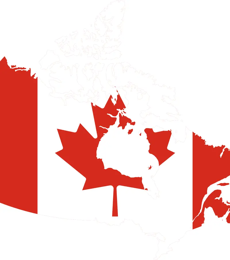 Map: Canada Flag Map