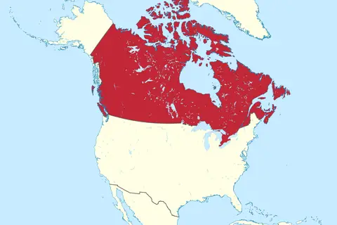 Map: Canada in North America Mini Map Rivers