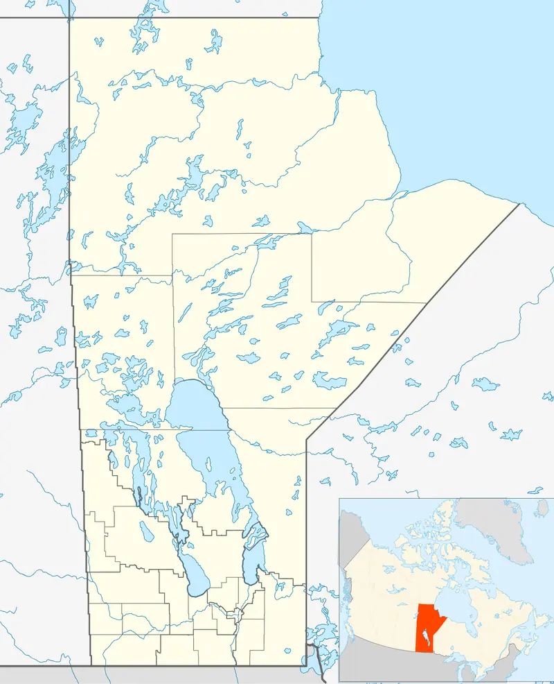 Map: Canada Manitoba Location Map 2
