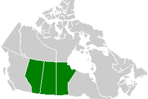 Map: Canada Prairie Provinces Map