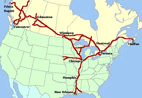 Map: Canadiannationalrailwaynetwork Map