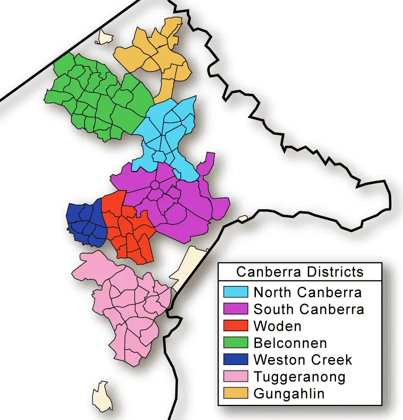 Map: Canberra Map Districtsmjc
