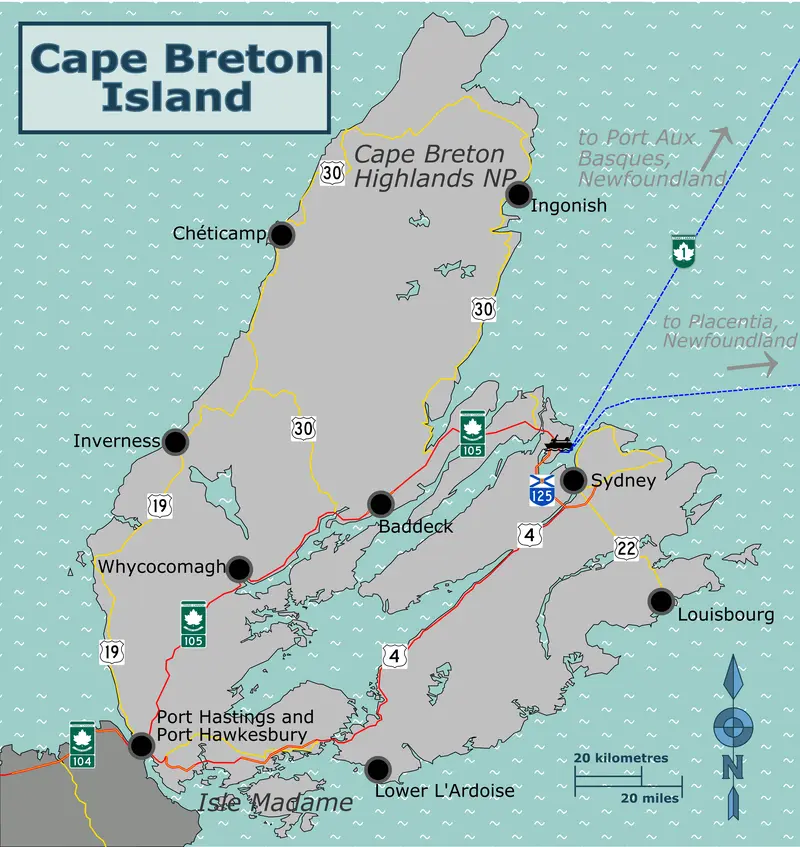 Map: Cape Breton Island Map