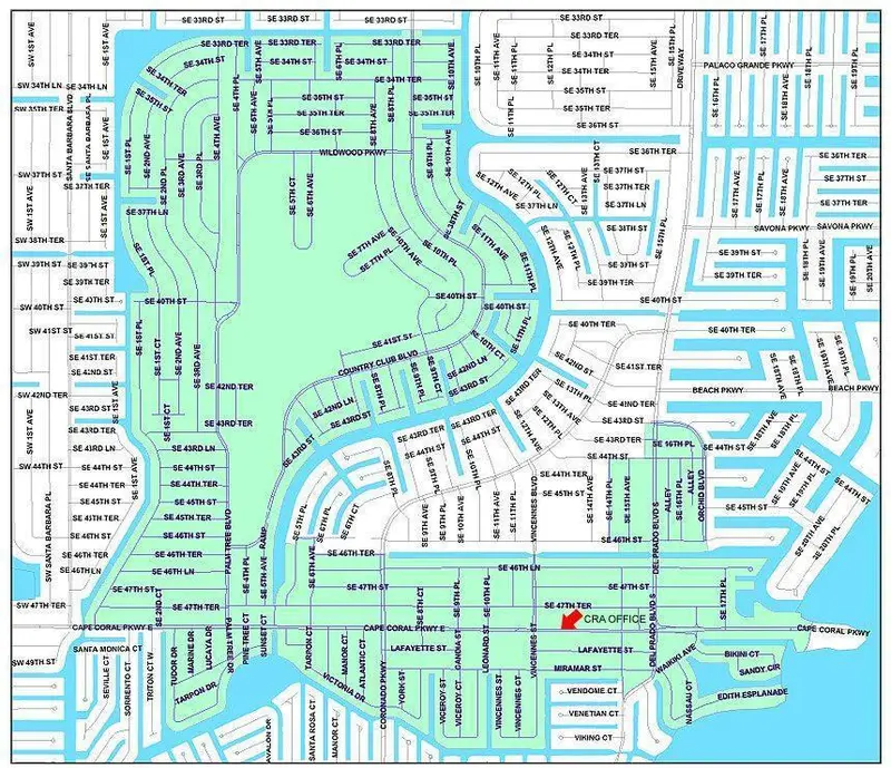 Map: Cape Coral Cra Boundary Map