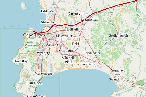 Map: Cape Town N1 Route Map