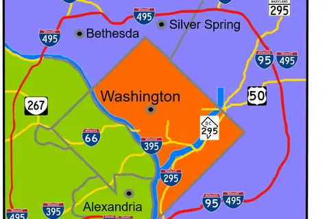 Map: Capital Beltway Map Color
