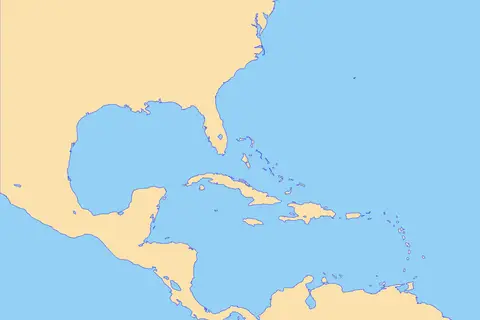 Map: Caribbean Map Blank