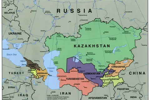 Map: Caucasus Central Asia Political Map 2000