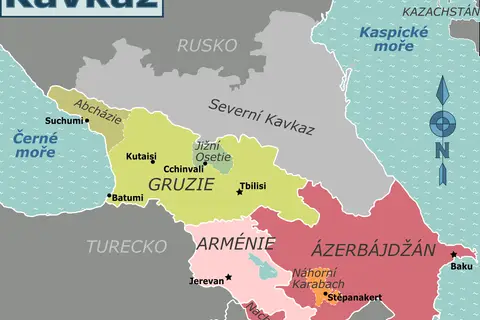 Map: Caucasus Regions Map Cs
