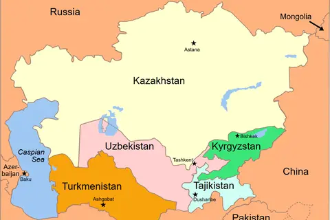 Map: Central Asia Political Map 2000