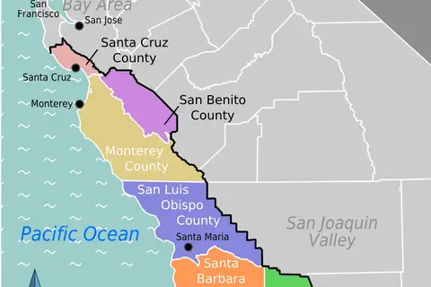 Map: Central Coast Region Map