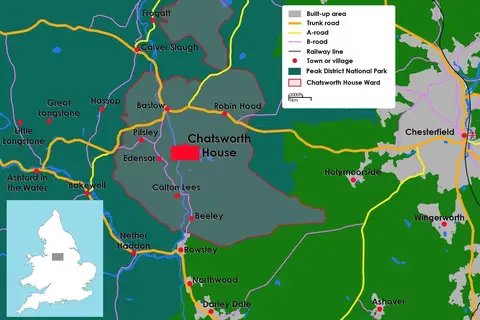 Map: Chatsworth House Surrounding Area Map