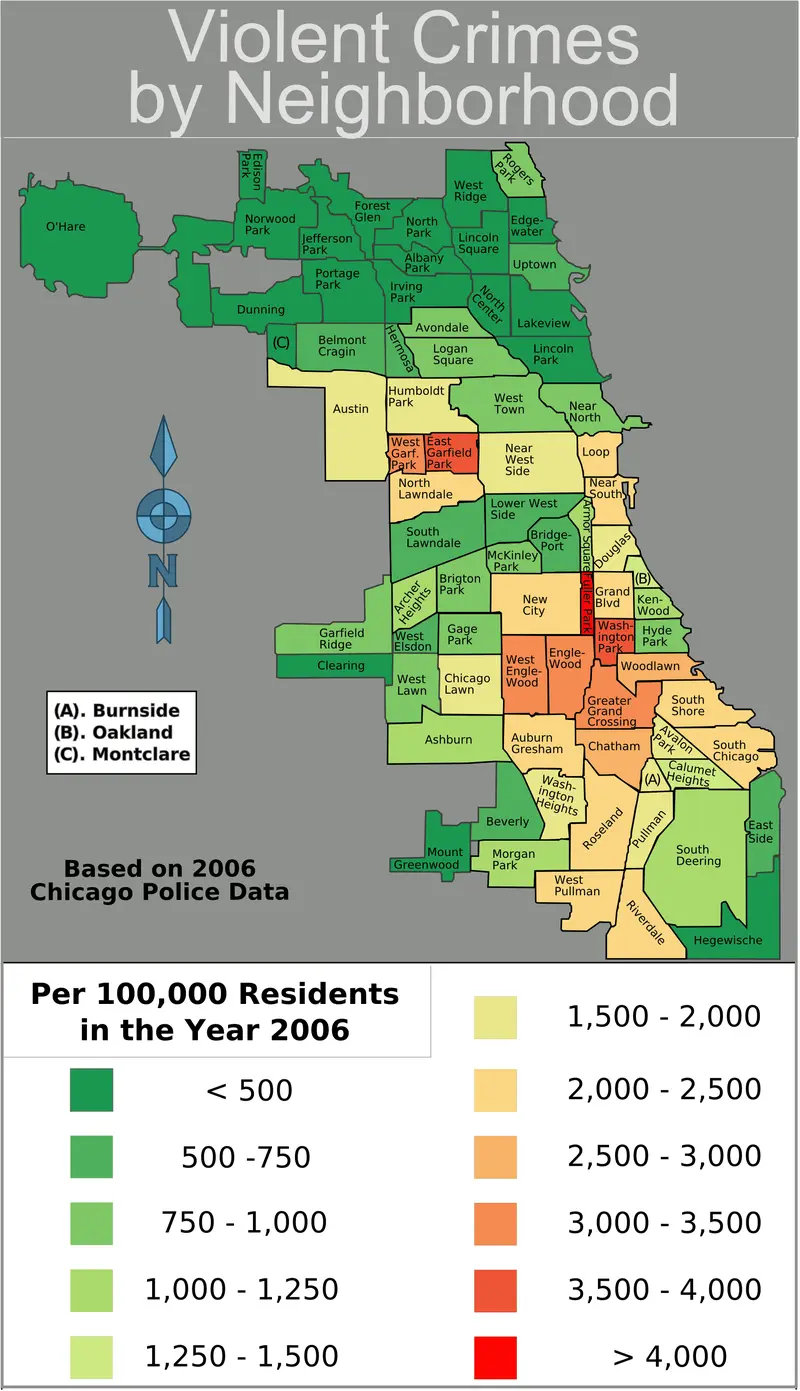 Map: Chicago Violent Crime Map 2006