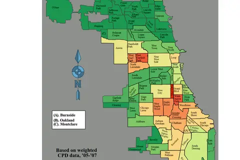 Map: Chicago Violent Crime Map Weighted