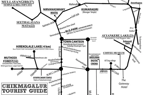Map: Chikmagalur Tourist Map