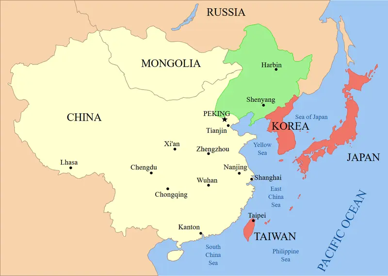 Map: Chinamanchukuo Map