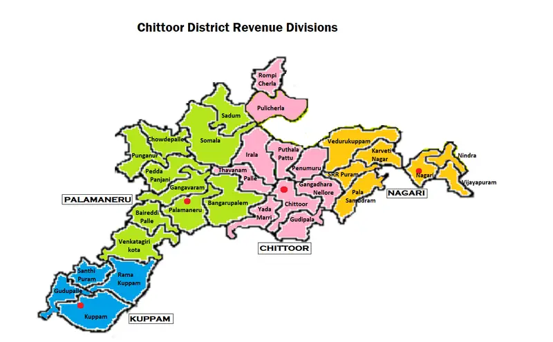 Map: Chittoor District Revenue Divisions Map