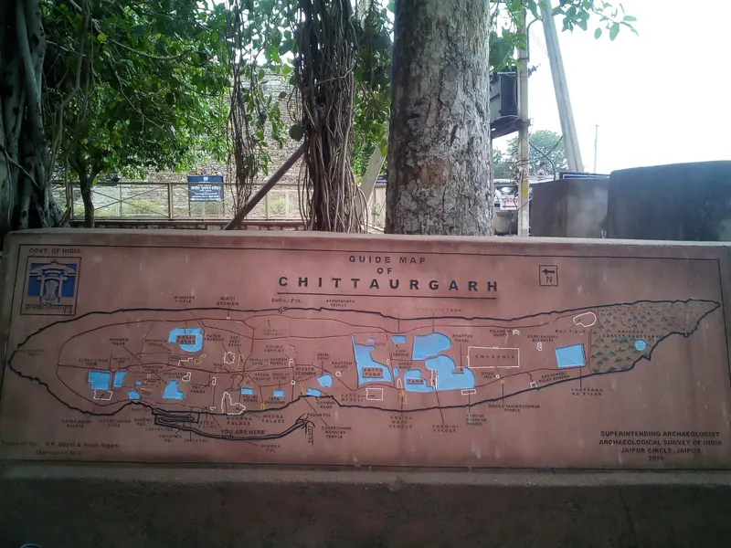 Map: Chittorgarh Fort Map