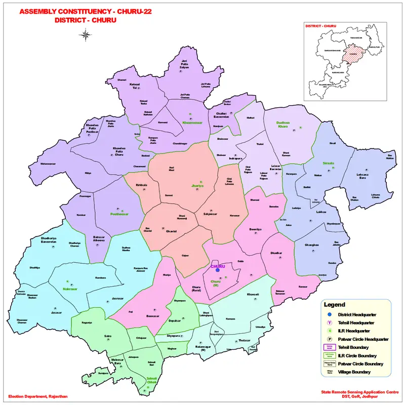 Map: Churu Rajasthan Assembly Map
