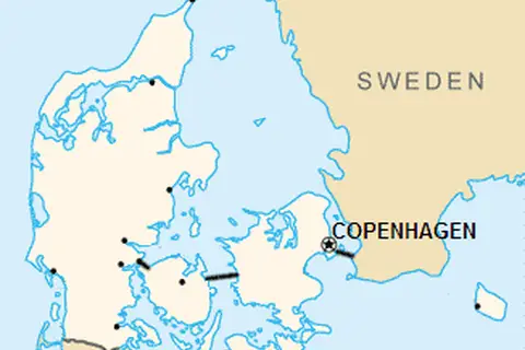 Map: Cia Denmark Map Copenhagen