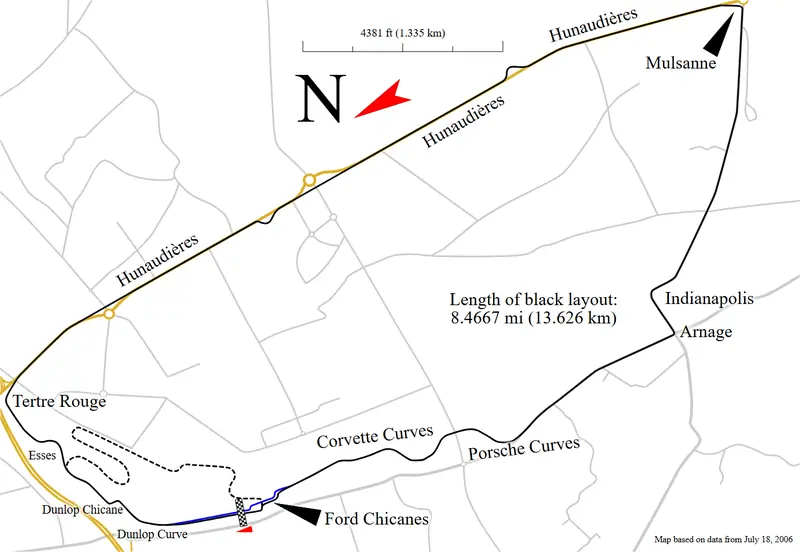Map: Circuit de la Sarthe Track Map